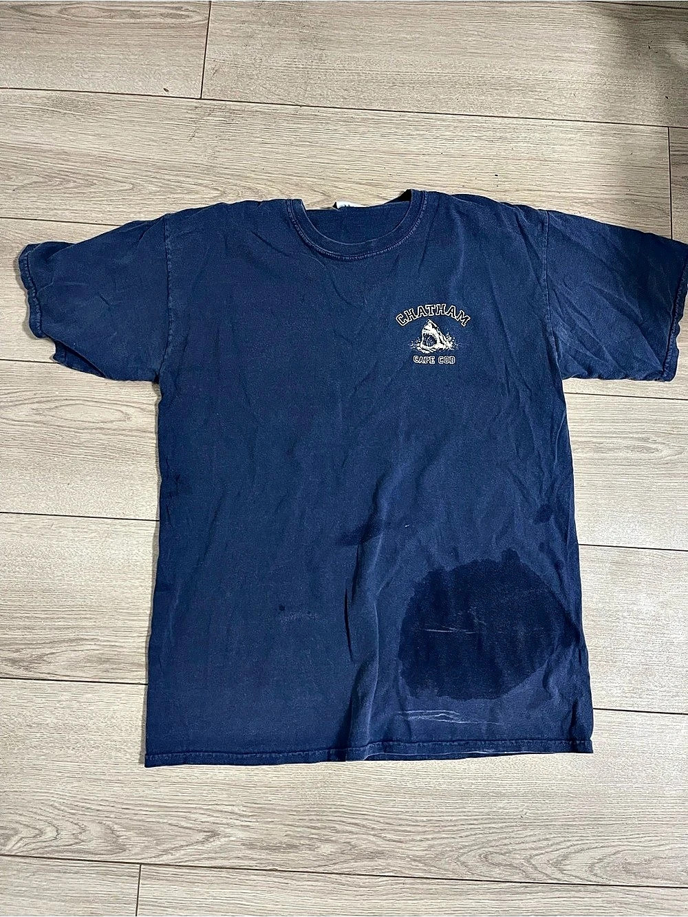 Comfort Colors Short Sleeve Graphic Tee in Blue Size Large